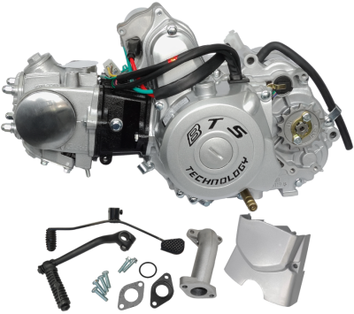 Silnik poziomy 139FMB, 50cc 4T, 4-biegowy manual, srebrny, stare pokrywy