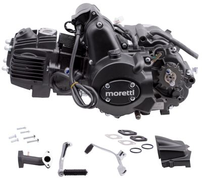 Silnik Moretti poziomy 152FMH, 110cc 4T, 4-biegowy manual, czarny (bez oleju)