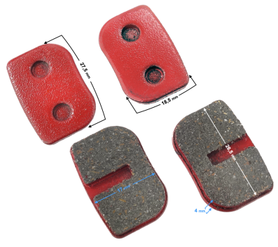 Klocki hamulcowe (przedni i tylne) do motoroweru Pocket Bike