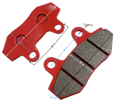 Klocki hamulcowe przednie do skutera Orlando