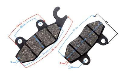 Klocki hamulcowe tył do skutera B-Max ( na gaźnik)