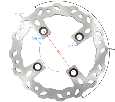 Tarcza hamulcowa tył NXT125