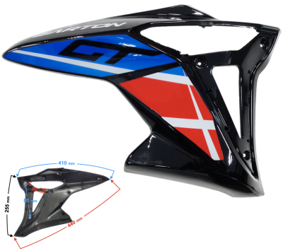 Obudowa baku górna prawa biała GT 125