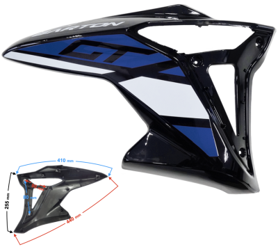 Obudowa baku górna prawa niebieska GT 125