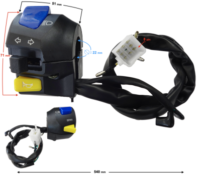 Przełącznik zespolony lewy GT 125