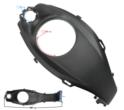 Obudowa baku górna centralna GT 125