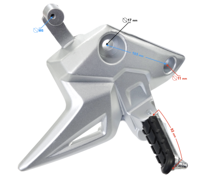 Podnóżek przód prawy GT 125