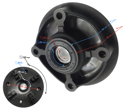 Piasta koła tylnego GT 125