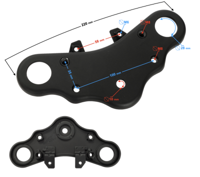 Półka przedniego zawieszenia do motoroweru Sprint na wtrysk