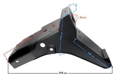 Obudowa- część tylna błotnika tylnego do motoroweru Fighter 2
