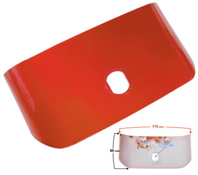 Obudowa - łącznik tył czerwony do motoroweru Fighter 2