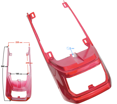 Obudowa tył czerwona Fighter 2