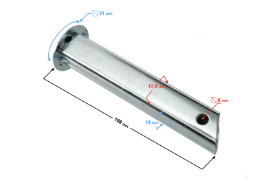 Podnóżek tylny, część wewnętrzna do motoroweru Fighter 2