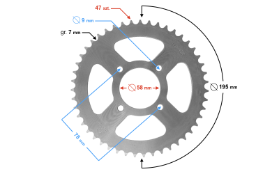 Zębatka tylna Moretti 47/428