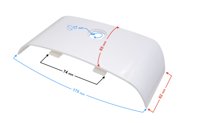 Obudowa - łącznik tył biały Fighter 2