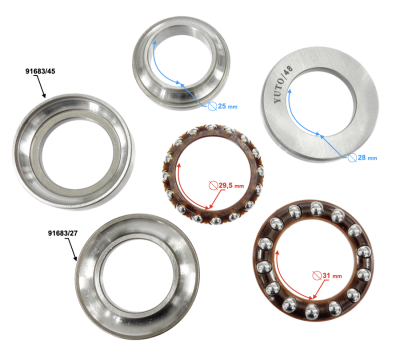 Łożyska kierownicy do motoroweru FR 2