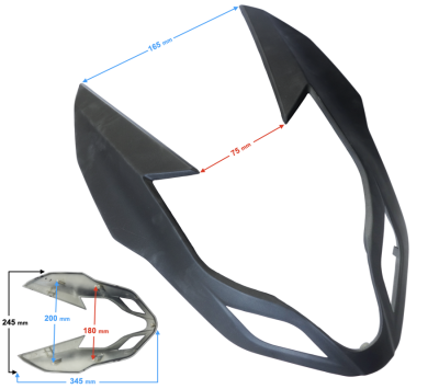 Obudowa dolna reflektora przedniego do motoroweru FR 2