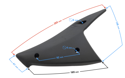 Obudowa boczna lewa cz. 2 do motoroweru FR 2