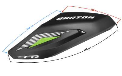 Obudowa przednia lewa zielona do motoroweru FR 2
