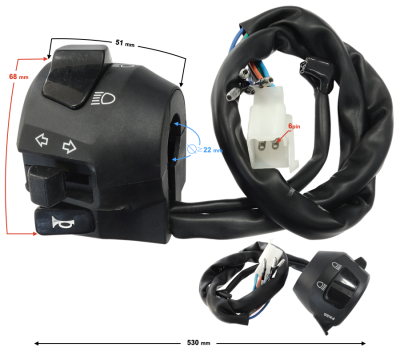 Przełącznik zespolony lewy do motoroweru FR 2