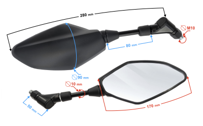Lusterka do motoroweru FR 2