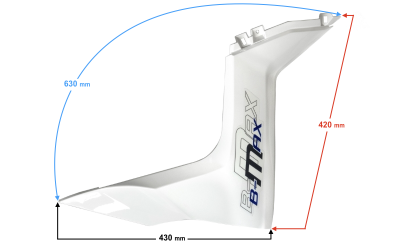 Obudowa przednia lewa biała do skutera B-Max