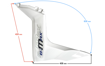 Obudowa przednia prawa biała do skutera B-Max