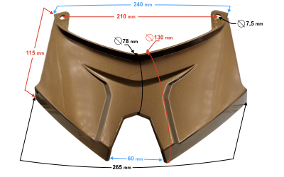 Obudowa - łącznik brązowy do skutera B-Max