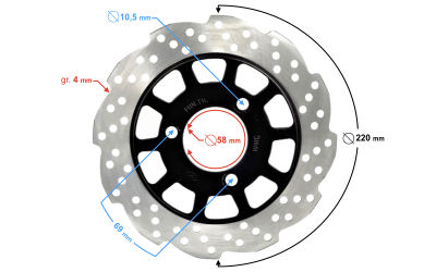 Tarcza hamulcowa tylna do skutera B-Max