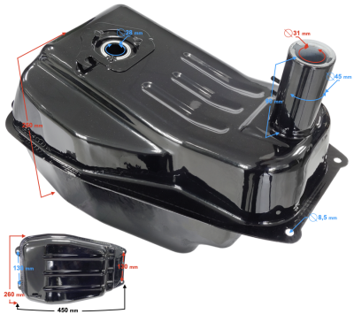 Zbiornik paliwa do skutera B-Max Euro3