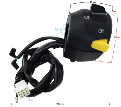 Przełącznik zespolony Lewy BLADE R