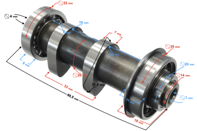 Wałek rozrządu - GP1 BLADE R