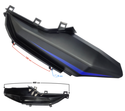 Obudowa prawa zbiornika paliwa cz.2 niebieska BLADE R