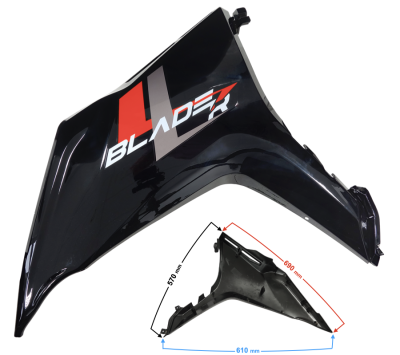 Obudowa przednia lewa czerwona BLADE R