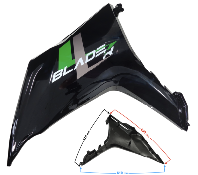 Obudowa przednia lewa zielona BLADE R