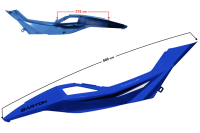 Obudowa tylna prawa siedzenia niebieska BLADE R