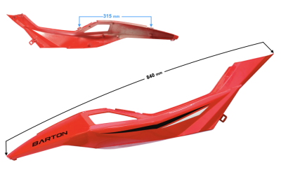 Obudowa tylna prawa siedzenia czerwona BLADE R