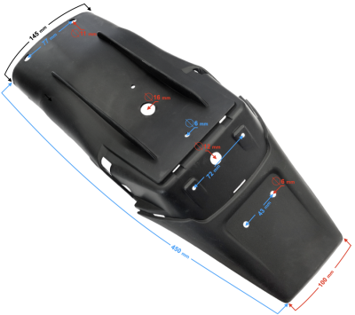 Obudowa - błotnik tylny część tylna Volcano 50