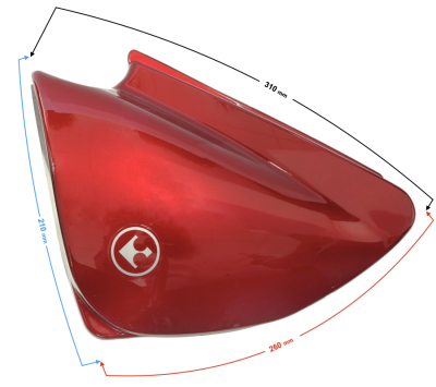 Obudowa boczna lewa czerwona Volcano 50