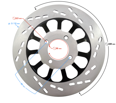 Tarcza hamulca przód do Volcano 50
