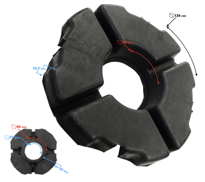 Zabierak koła tylego do Volcano 50