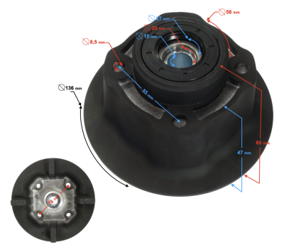 Piasta koła tylnego do motocykla Classic 125