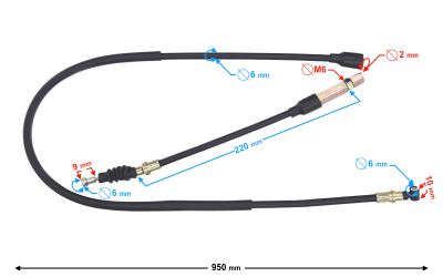 Linka sprzęgła do motoroweru Ranger Classic E4 / E5