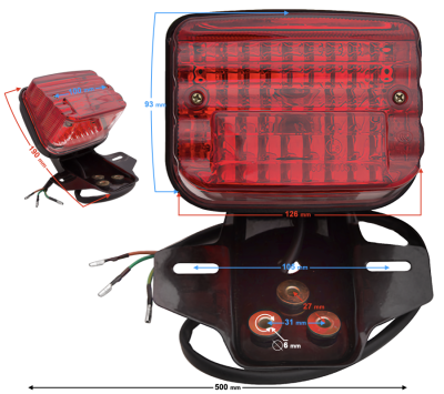 Lampa tylna do motoroweru  Ranger Classic