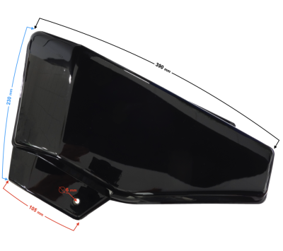 Obudowa boczna lewa czarna do motoroweru Ranger Classic