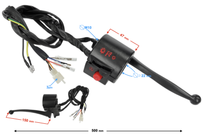 Przełącznik zespolony prawy do motoroweru Ranger Classic