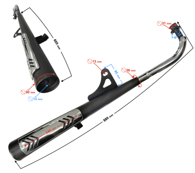 Tłumik do motoroweru Ranger Classic