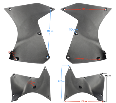 Zestaw obudów baku, cz. wewnętrzna  Hyper 125