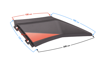 Obudowa - łącznik prawy pomarańczowy Hyper 125