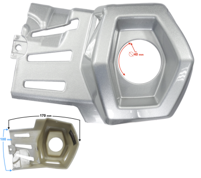 Osłona wylotu tłumika lewa Hyper 125